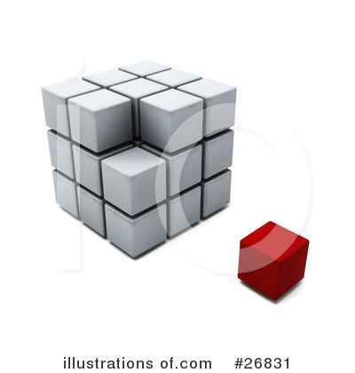 Puzzle Cube Clipart #26831 by KJ Pargeter