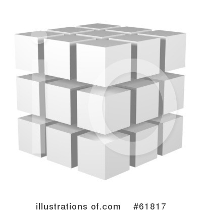 Royalty-Free (RF) Puzzle Cube Clipart Illustration by ShazamImages - Stock Sample #61817