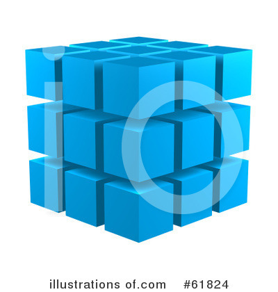 Royalty-Free (RF) Puzzle Cube Clipart Illustration by ShazamImages - Stock Sample #61824