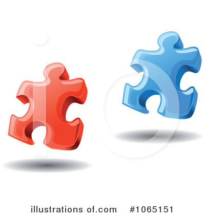 Royalty-Free (RF) Puzzle Pieces Clipart Illustration by Vector Tradition SM - Stock Sample #1065151