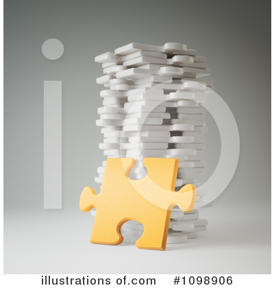 Royalty-Free (RF) Puzzle Pieces Clipart Illustration by Mopic - Stock Sample #1098906