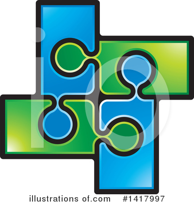 Royalty-Free (RF) Puzzle Pieces Clipart Illustration by Lal Perera - Stock Sample #1417997
