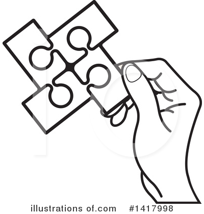 Royalty-Free (RF) Puzzle Pieces Clipart Illustration by Lal Perera - Stock Sample #1417998