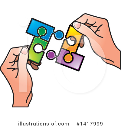 Royalty-Free (RF) Puzzle Pieces Clipart Illustration by Lal Perera - Stock Sample #1417999