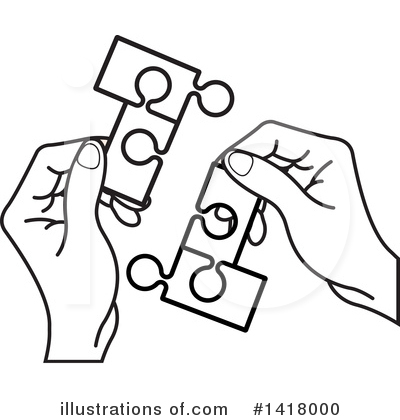 Royalty-Free (RF) Puzzle Pieces Clipart Illustration by Lal Perera - Stock Sample #1418000
