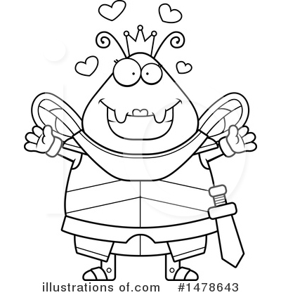 Royalty-Free (RF) Queen Bee Clipart Illustration by Cory Thoman - Stock Sample #1478643