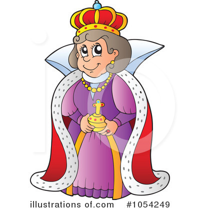 Royalty-Free (RF) Queen Clipart Illustration by visekart - Stock Sample #1054249