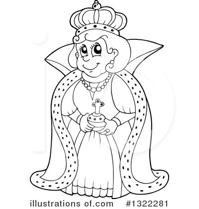 Royalty-Free (RF) Queen Clipart Illustration by visekart - Stock Sample #1322281