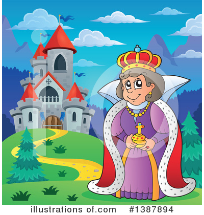 Royalty-Free (RF) Queen Clipart Illustration by visekart - Stock Sample #1387894