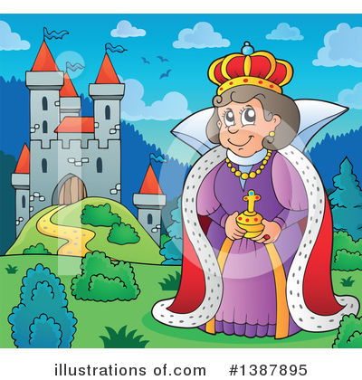 Royalty-Free (RF) Queen Clipart Illustration by visekart - Stock Sample #1387895