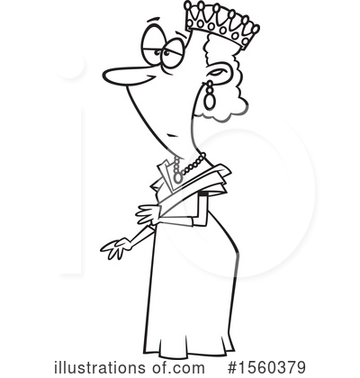 Royalty-Free (RF) Queen Clipart Illustration by toonaday - Stock Sample #1560379