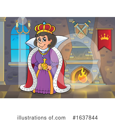 Royalty-Free (RF) Queen Clipart Illustration by visekart - Stock Sample #1637844