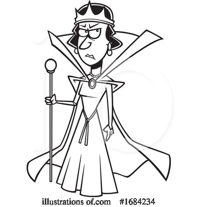 Royalty-Free (RF) Queen Clipart Illustration by toonaday - Stock Sample #1684234