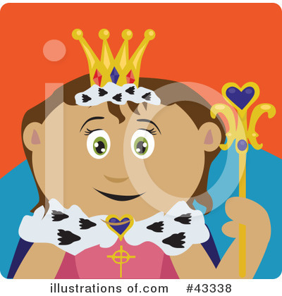 Royalty-Free (RF) Queen Clipart Illustration by Dennis Holmes Designs - Stock Sample #43338