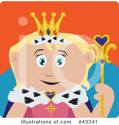 Royalty-Free (RF) Queen Clipart Illustration by Dennis Holmes Designs - Stock Sample #43341