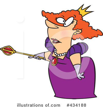 Royalty-Free (RF) Queen Clipart Illustration by toonaday - Stock Sample #434188