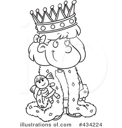 Royalty-Free (RF) Queen Clipart Illustration by toonaday - Stock Sample #434224