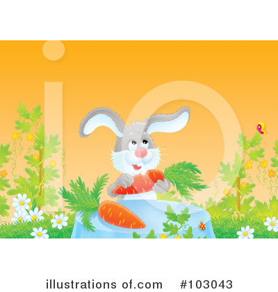 Royalty-Free (RF) Rabbit Clipart Illustration by Alex Bannykh - Stock Sample #103043