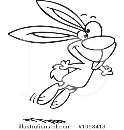 Royalty-Free (RF) Rabbit Clipart Illustration by toonaday - Stock Sample #1058413