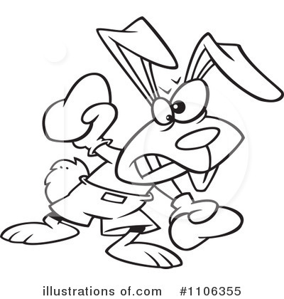 Royalty-Free (RF) Rabbit Clipart Illustration by toonaday - Stock Sample #1106355