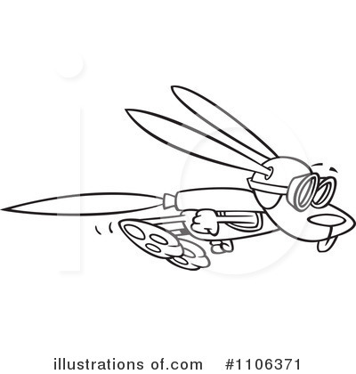 Royalty-Free (RF) Rabbit Clipart Illustration by toonaday - Stock Sample #1106371