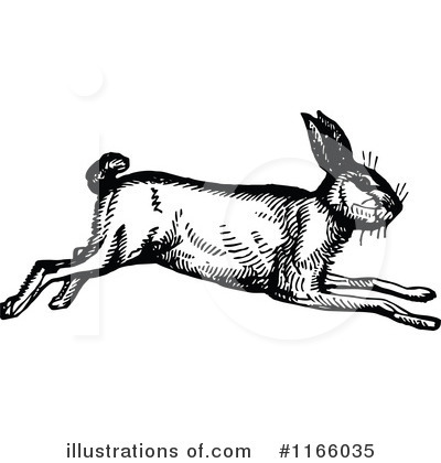 Royalty-Free (RF) Rabbit Clipart Illustration by Prawny Vintage - Stock Sample #1166035