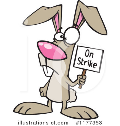 Royalty-Free (RF) Rabbit Clipart Illustration by toonaday - Stock Sample #1177353