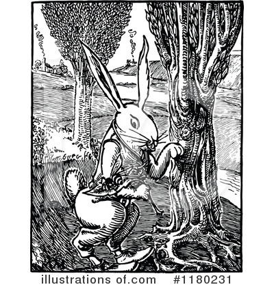 Royalty-Free (RF) Rabbit Clipart Illustration by Prawny Vintage - Stock Sample #1180231