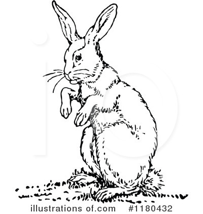 Royalty-Free (RF) Rabbit Clipart Illustration by Prawny Vintage - Stock Sample #1180432