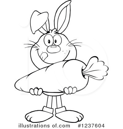 Royalty-Free (RF) Rabbit Clipart Illustration by Hit Toon - Stock Sample #1237604