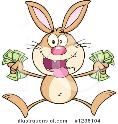 Royalty-Free (RF) Rabbit Clipart Illustration by Hit Toon - Stock Sample #1238104
