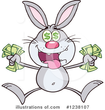 Royalty-Free (RF) Rabbit Clipart Illustration by Hit Toon - Stock Sample #1238107