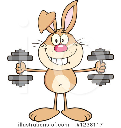 Royalty-Free (RF) Rabbit Clipart Illustration by Hit Toon - Stock Sample #1238117
