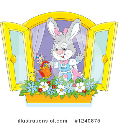 Royalty-Free (RF) Rabbit Clipart Illustration by Alex Bannykh - Stock Sample #1240875