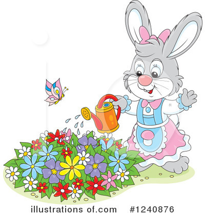 Royalty-Free (RF) Rabbit Clipart Illustration by Alex Bannykh - Stock Sample #1240876