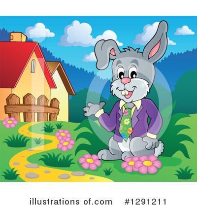 Royalty-Free (RF) Rabbit Clipart Illustration by visekart - Stock Sample #1291211