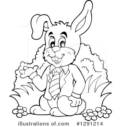 Royalty-Free (RF) Rabbit Clipart Illustration by visekart - Stock Sample #1291214