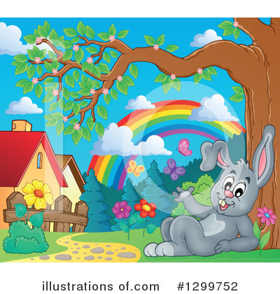Royalty-Free (RF) Rabbit Clipart Illustration by visekart - Stock Sample #1299752