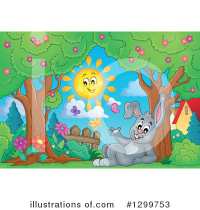 Royalty-Free (RF) Rabbit Clipart Illustration by visekart - Stock Sample #1299753
