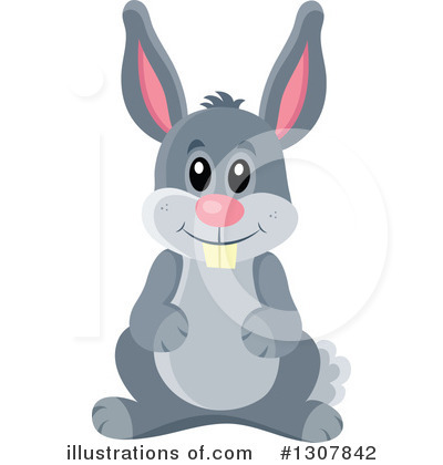 Royalty-Free (RF) Rabbit Clipart Illustration by visekart - Stock Sample #1307842
