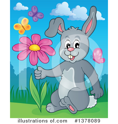 Royalty-Free (RF) Rabbit Clipart Illustration by visekart - Stock Sample #1378089