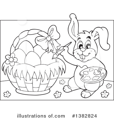Royalty-Free (RF) Rabbit Clipart Illustration by visekart - Stock Sample #1382824