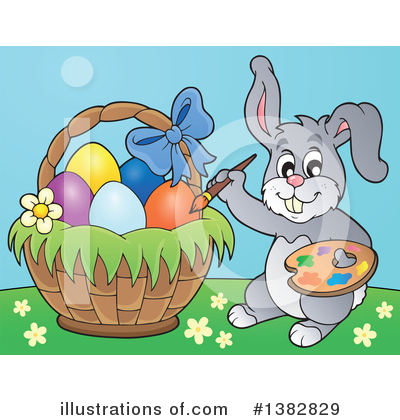 Royalty-Free (RF) Rabbit Clipart Illustration by visekart - Stock Sample #1382829