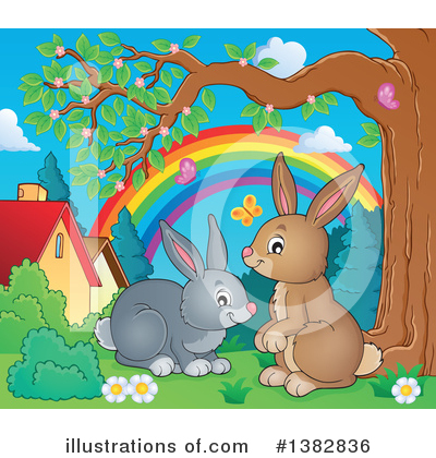 Royalty-Free (RF) Rabbit Clipart Illustration by visekart - Stock Sample #1382836
