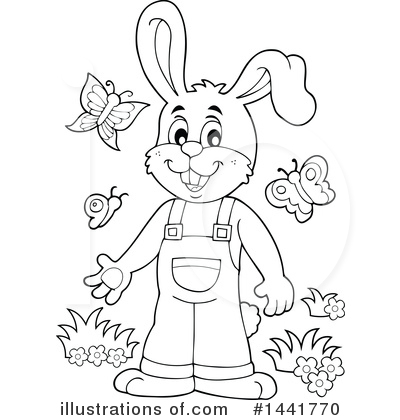 Royalty-Free (RF) Rabbit Clipart Illustration by visekart - Stock Sample #1441770