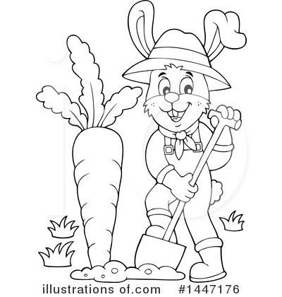 Royalty-Free (RF) Rabbit Clipart Illustration by visekart - Stock Sample #1447176