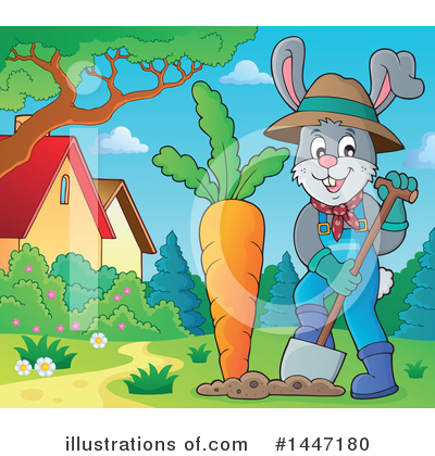 Royalty-Free (RF) Rabbit Clipart Illustration by visekart - Stock Sample #1447180