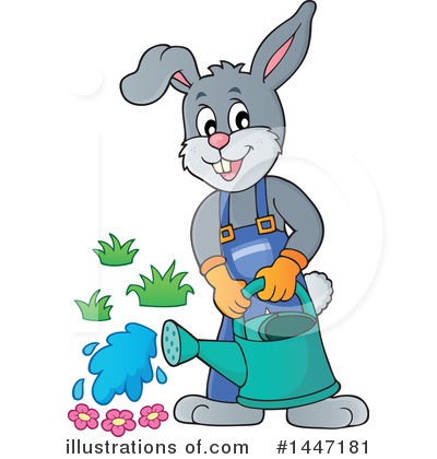 Royalty-Free (RF) Rabbit Clipart Illustration by visekart - Stock Sample #1447181