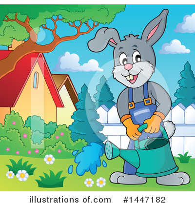 Royalty-Free (RF) Rabbit Clipart Illustration by visekart - Stock Sample #1447182