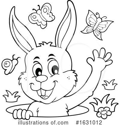 Royalty-Free (RF) Rabbit Clipart Illustration by visekart - Stock Sample #1631012